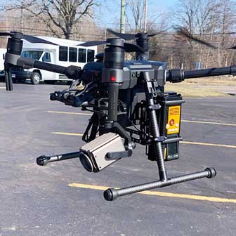 Pergam LMC Mini detector on a UAV Pergam LMC Mini detector on a UAV